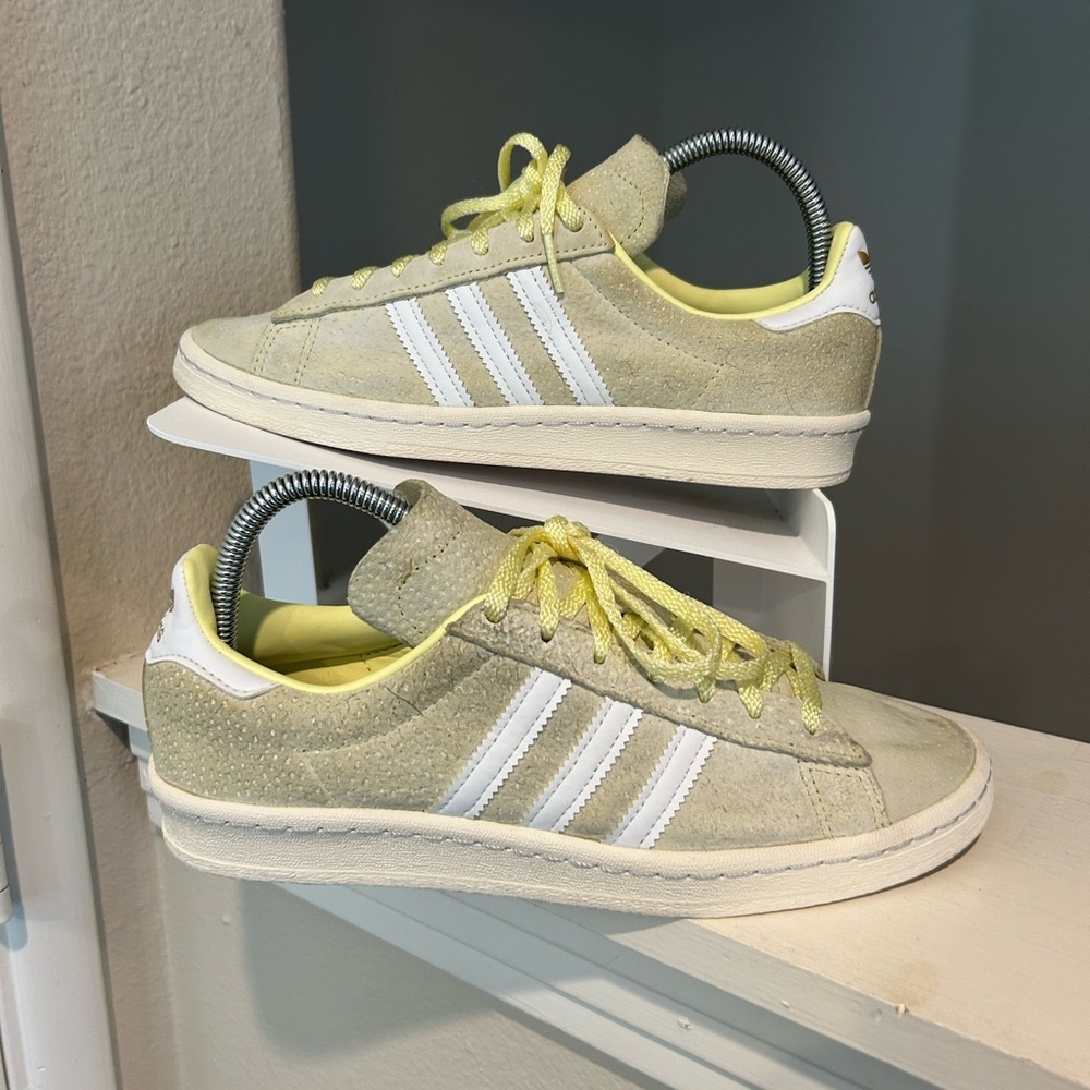 Adidas Campus 80s Lemonade Yellow White Sneakers Mens Youth size 6.5